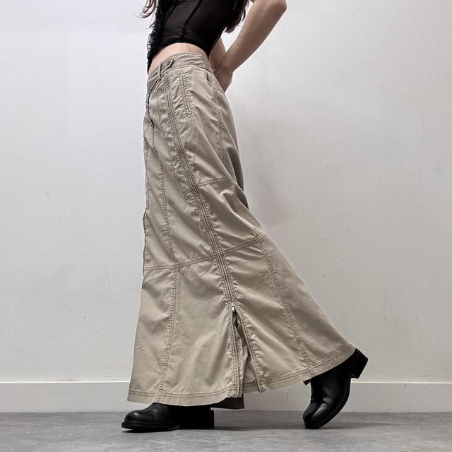 Cargo tan maxi skirt