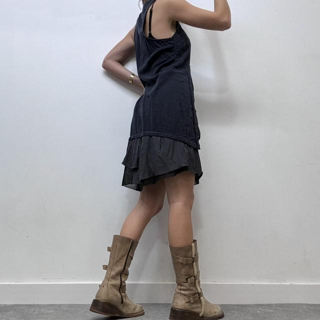 Layered grunge patchwork dress