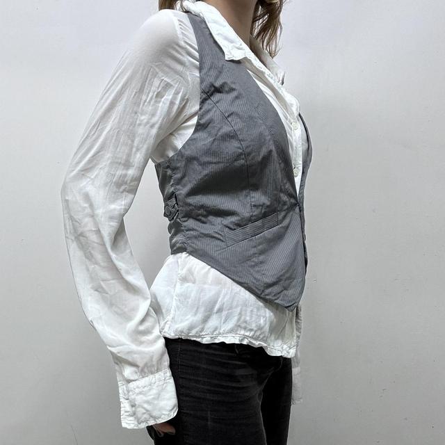 Diesel pinstripe grey waistcoat