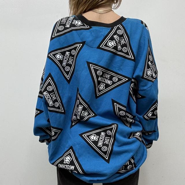 Oversized moschino printed jumper