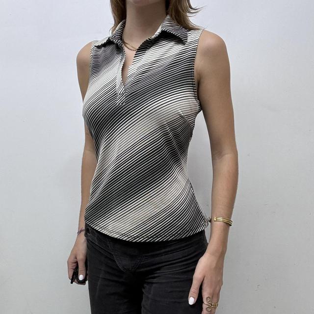 Pinstripe vest 90s shirt