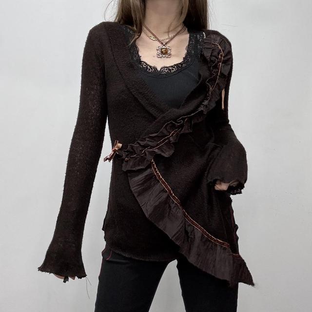 Slouchy wide neck knit cardigan