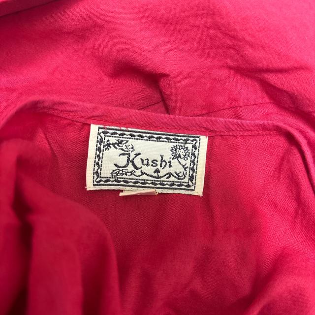Red cotton embroidered blouse