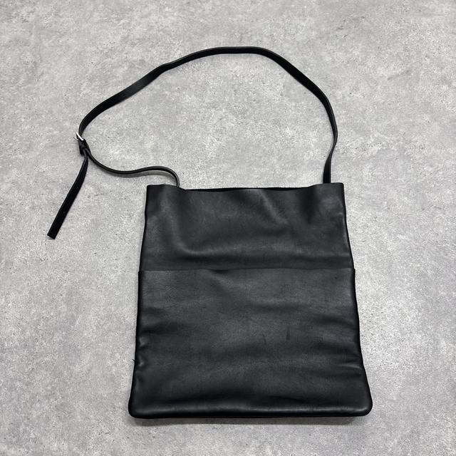 Black leather COS crossbody bag