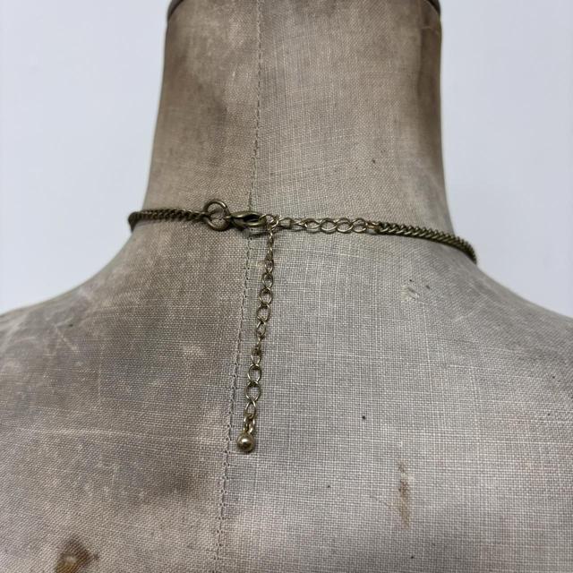 Vintage brass charm necklace