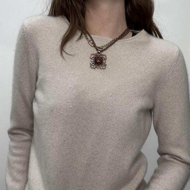 Soft knit cream cashmere jumper