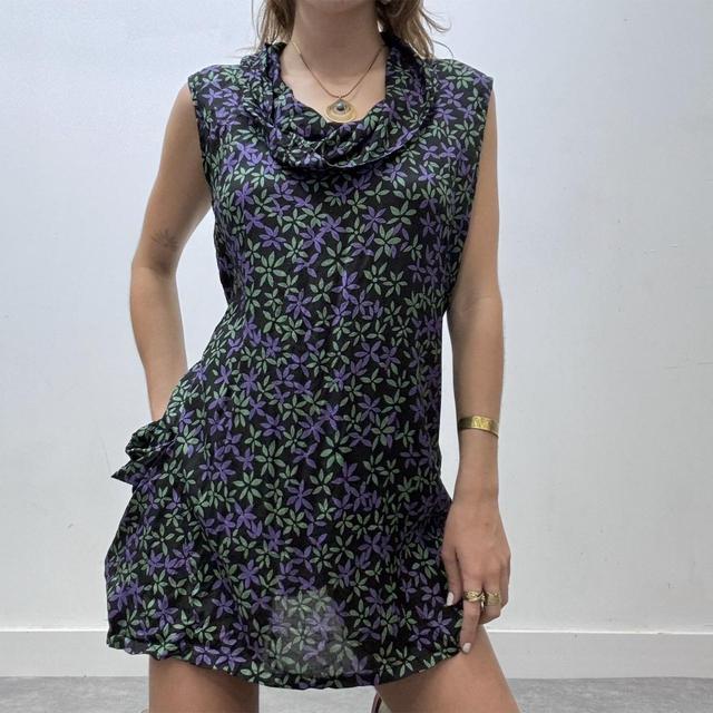 Floral floaty mini dress