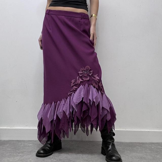 Purple fairy flutter asymmetric skirt
