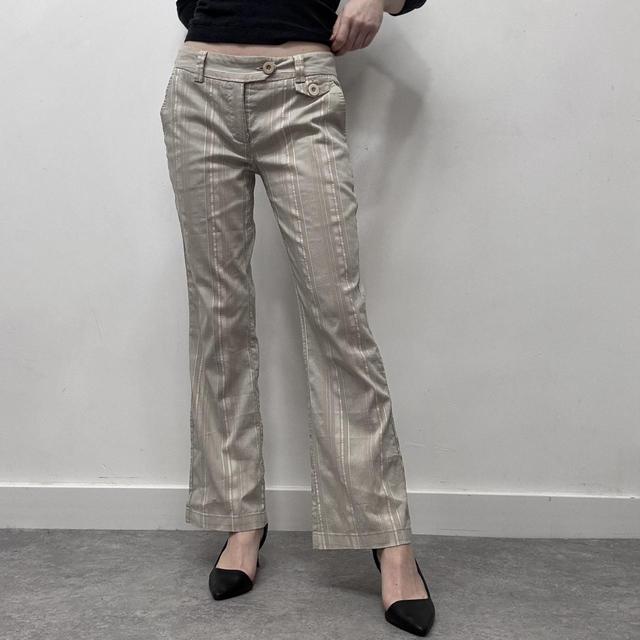 Pinstripe cargo suit pants