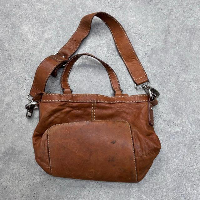 Tan leather studded mini bag