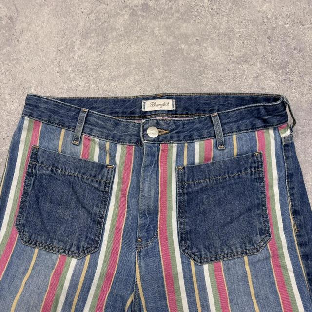 Pinstriped flared wrangler western jeans