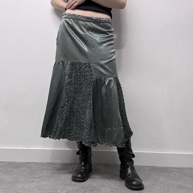 Blue satin patchwork fairy skirt