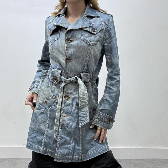 Distressed denim y2k jacket