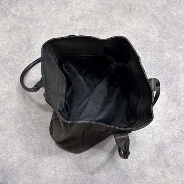 Black leather shoulder bag