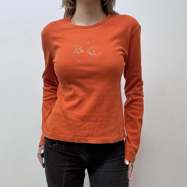 Orange long sleeve Y2K tshirt