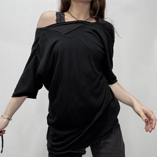 Black slouchy all saints top