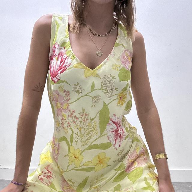 Sheer pastel watercolour flower dress