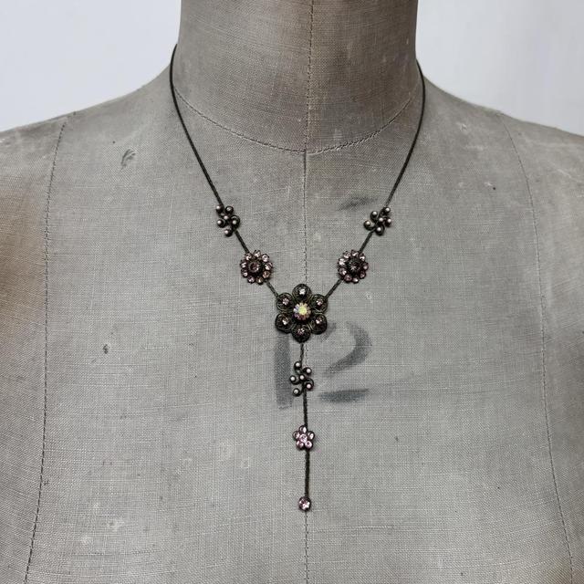 Drape boho fairy crystal necklace