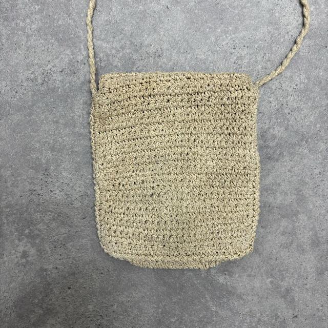 Woven straw crossbody bag