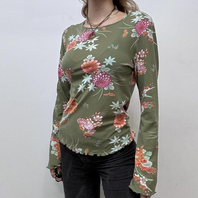 Sheer micro mesh long sleeve