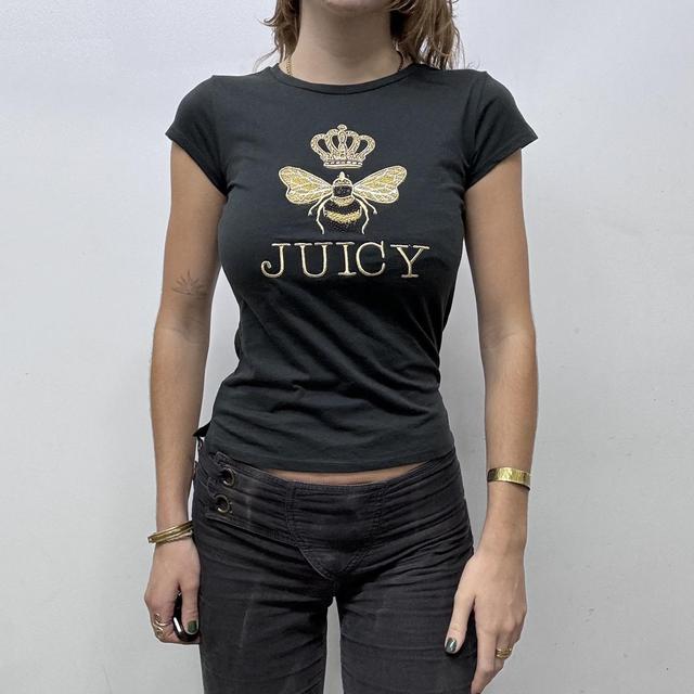 Graphic embroidered juicy baby tee