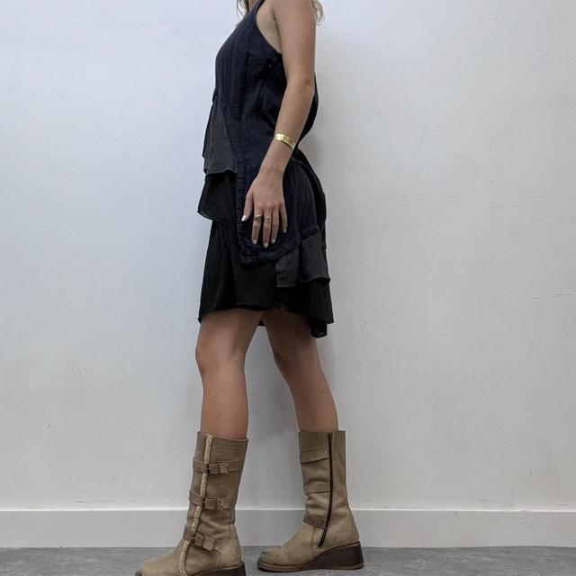 Layered grunge patchwork dress
