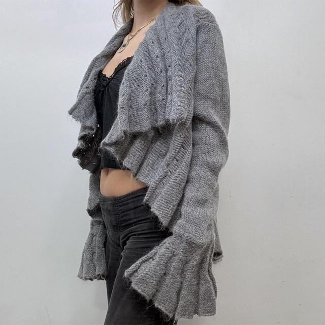 Knitted floaty mohair cardigan