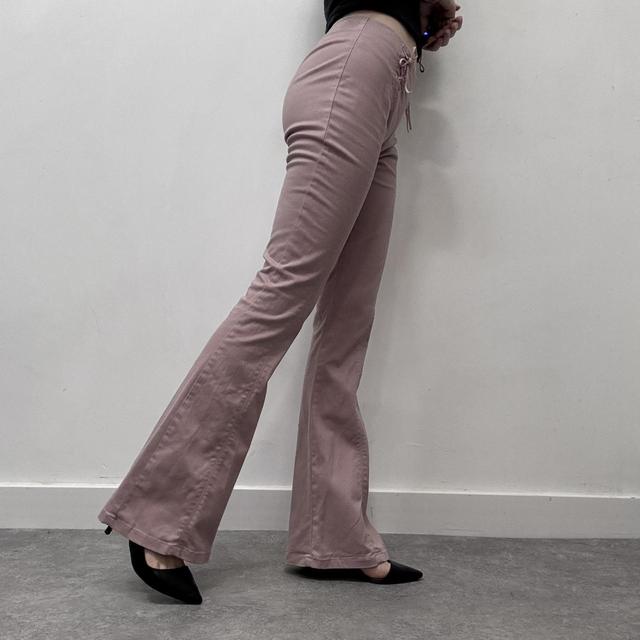 Pink corset flared jeans