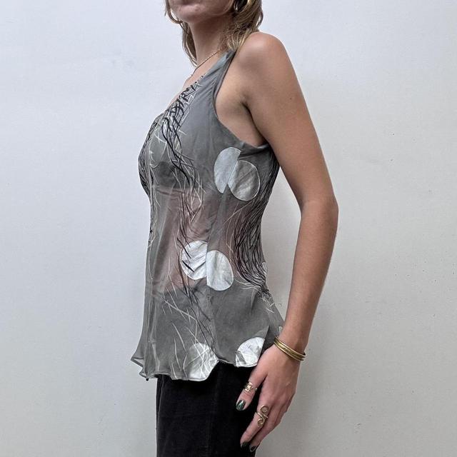 Abstract fairy graphic patterned vest