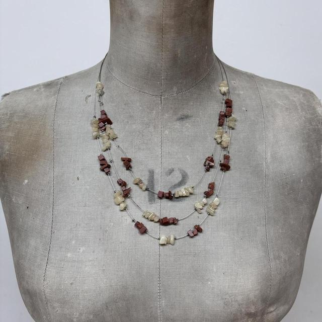 Crystal gemstone layered necklace