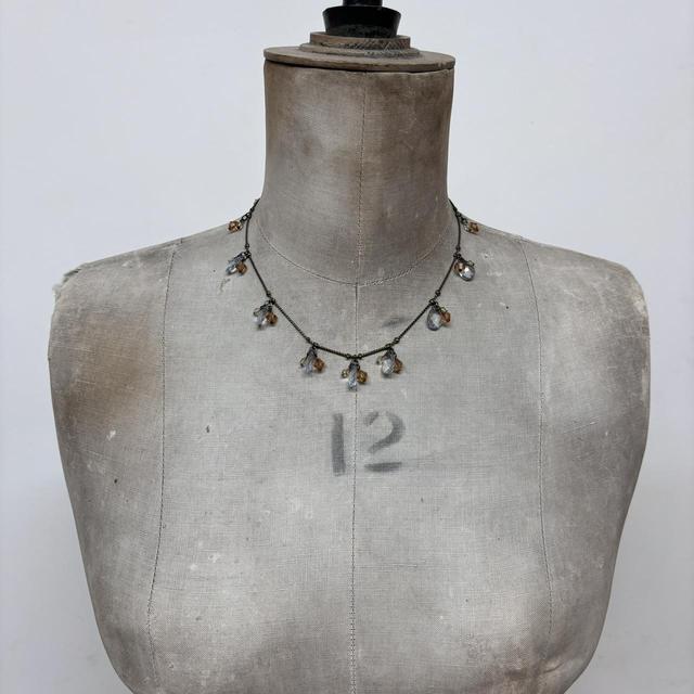 Delicate gemstone crystal necklace