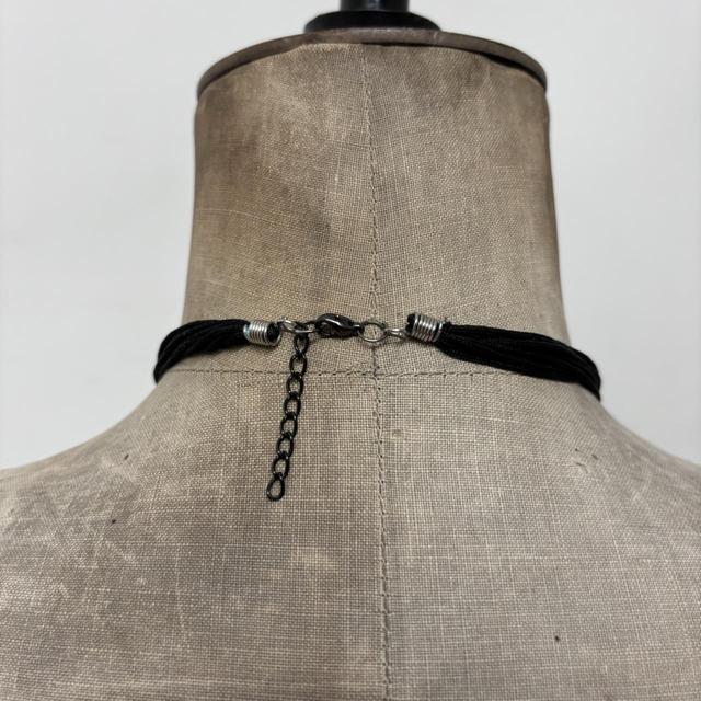 Black layered grunge necklace