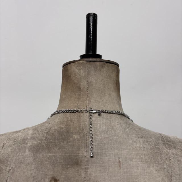 Layered silver chain necklace
