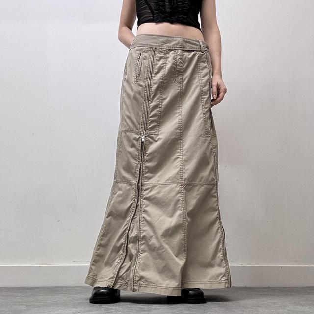 Cargo tan maxi skirt