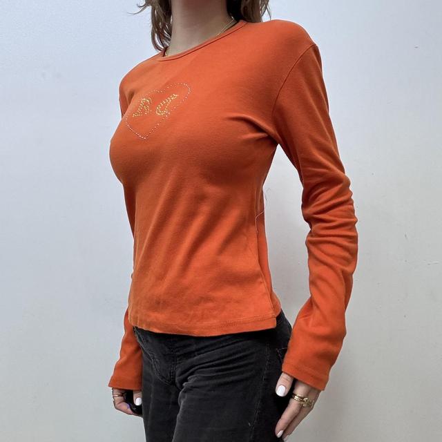 Orange long sleeve Y2K tshirt