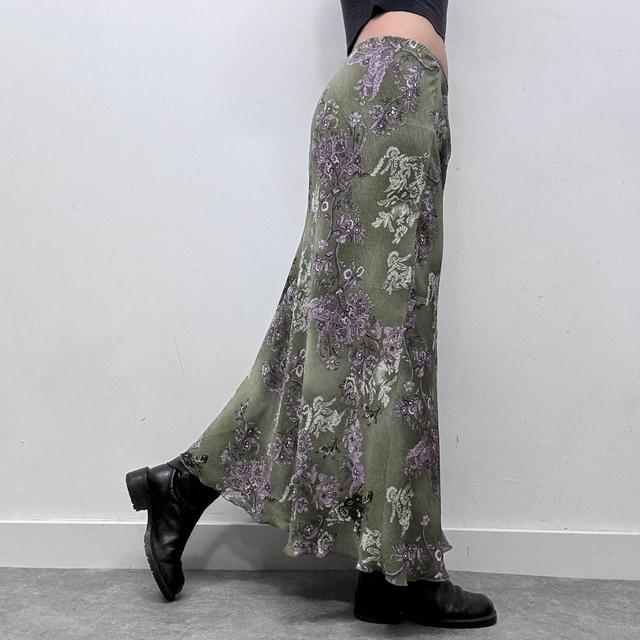 Paisley bias cut maxi skirt