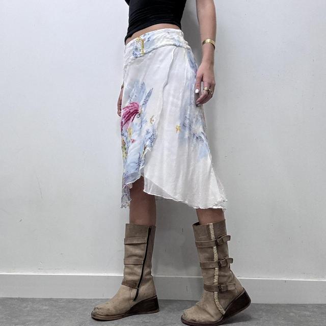 Silk floaty fairy watercolour skirt