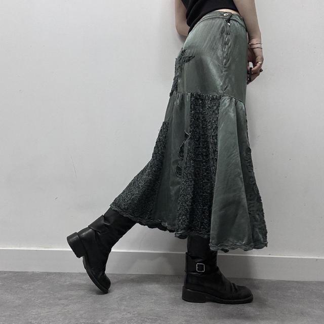 Blue satin patchwork fairy skirt