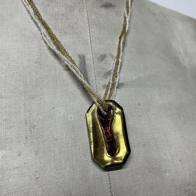 Boho glass beaded necklace