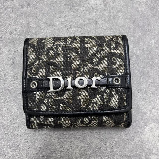 Dior monogram trotter bifold wallet