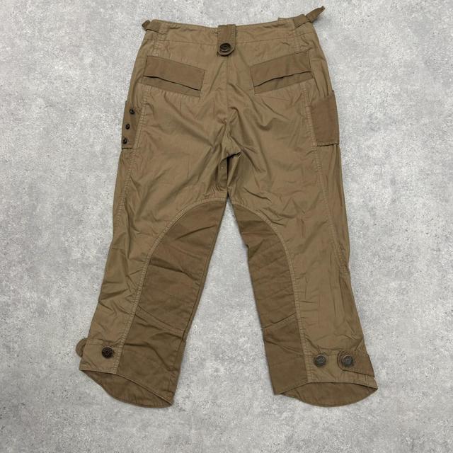 Tan brown cropped flare utility pants