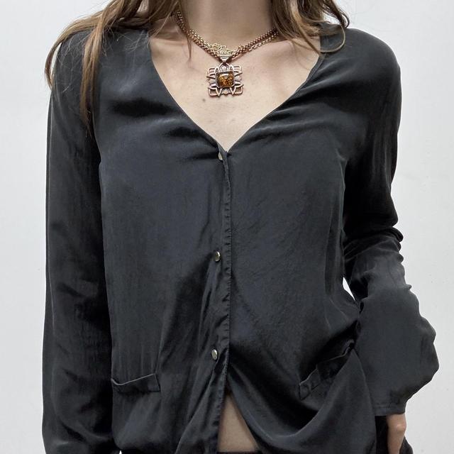 Black silk sezane shirt