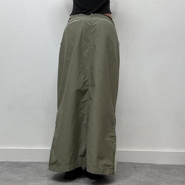 Khaki tech aline maxi skirt