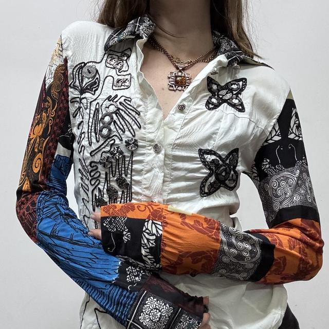 Save the queen graphic patterned shirt