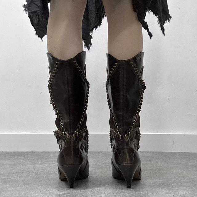 Eyelet studded boots