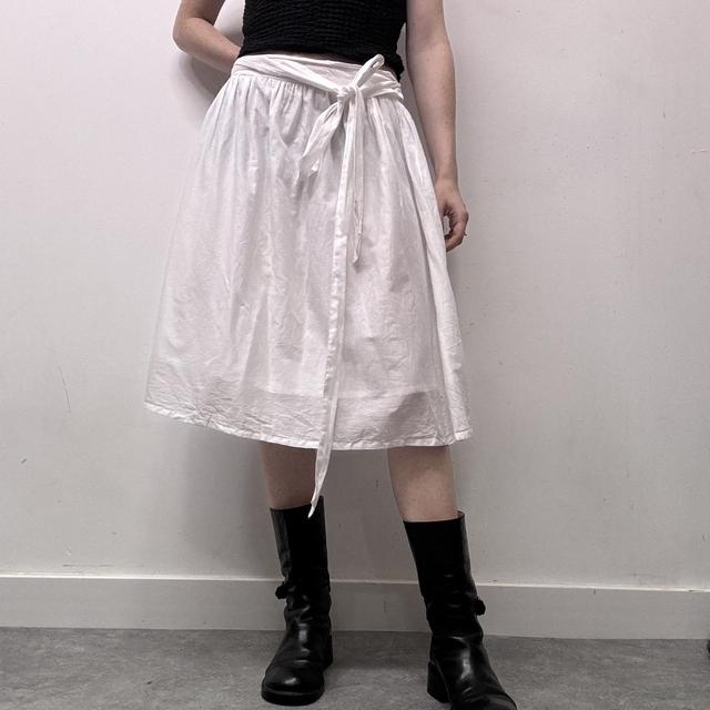 White cotton puff skirt