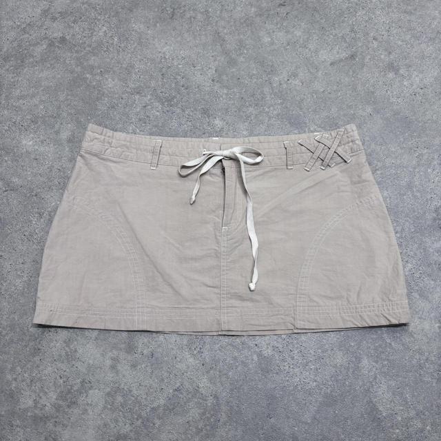Tan cargo mini skirt