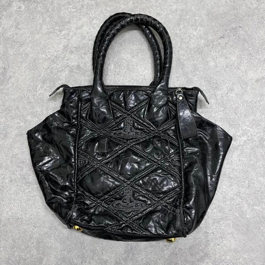 Black vivienne westwood shoulder bag