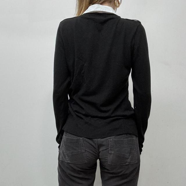 Pinstripe shirt office-core jumper