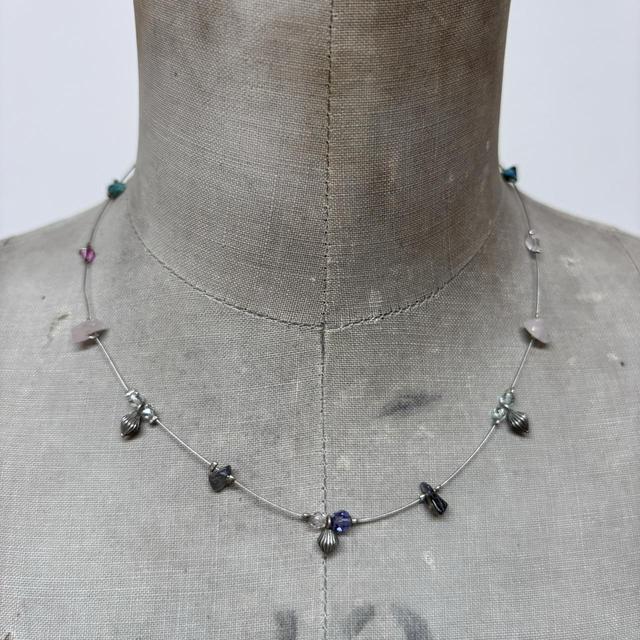 Delicate gemstone crystal necklace